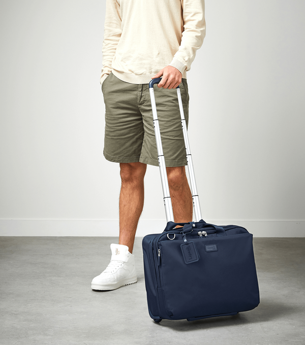 Lipault 4BIZ Rolling Laptop Bag Carbon Blue