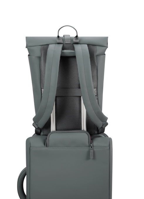 Lipault Lost In Berlin Rolltop Backpack  Cement Storm Lipault Lost In Berlin Rolltop Backpack  Cement Storm