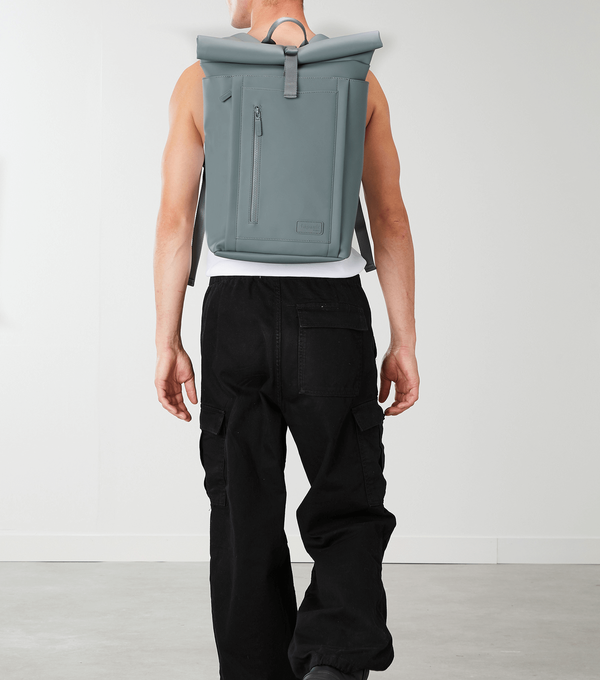 Lipault Lost In Berlin Rolltop Backpack  Cement Storm Lipault Lost In Berlin Rolltop Backpack  Cement Storm