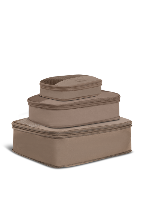 Lipault Lipault Travel Accessories Set of 3 Compression packing cubes  Taupe