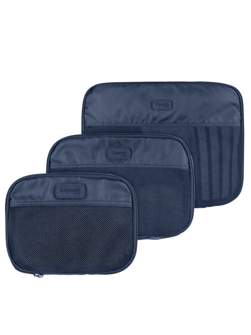 Lipault Lipault Travel Accessories Set Of 3 Packing Cubes  Navy Lipault Lipault Travel Accessories Set Of 3 Packing Cubes  Navy
